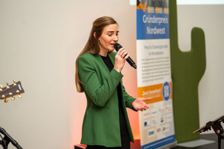 Gesang bei der Preisverleihung des Gründerpreis Nordwest
